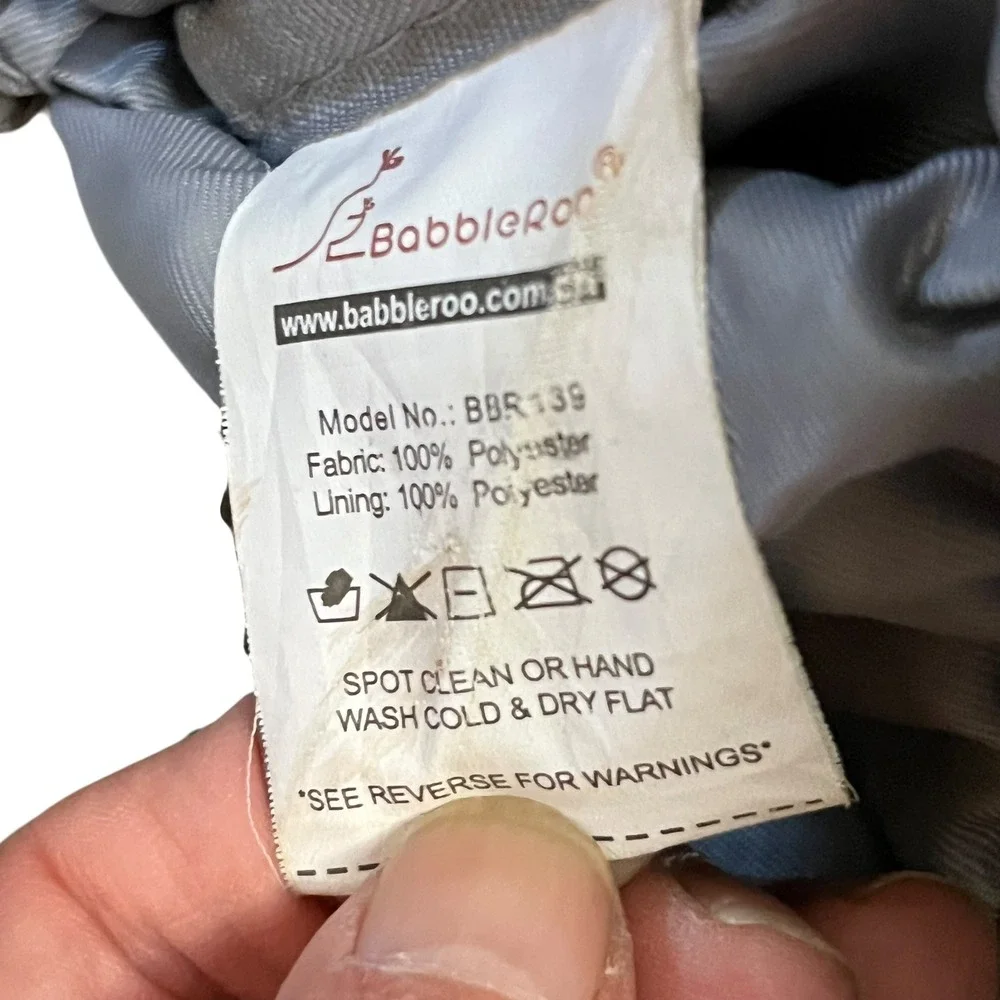 BabbleRoo Diaper Bag Backpack Large Capacity Travel Baby Bag‎ Gray 2984